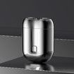 Mini Dual Head Electric Shaver, Mini Portable Razor, Washable Double Head Razor for Home, Car, Travel (Silver)