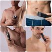 Body Hair Trimmer for Men, Groin and Ball Trimmer, Nose Hair Trimmer, Waterproof Wet/Dry Groomer, 3 in 1 Grooming Kit, LED Display