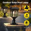 Solar Led Post Light Outdoor Garden Gate Street Pathway Security Lamp Cap Lantern Driveway Pole Pillar Energy Powered Landscape Patio Fence Yard Decor