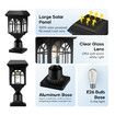 Solar Led Post Light Outdoor Garden Gate Street Pathway Security Lamp Cap Lantern Driveway Pole Pillar Energy Powered Landscape Patio Fence Yard Decor