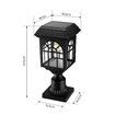 Solar Led Post Light Outdoor Garden Gate Street Pathway Security Lamp Cap Lantern Driveway Pole Pillar Energy Powered Landscape Patio Fence Yard Decor