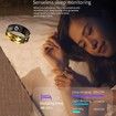 Smart Ring, Activity & Fitness Tracker Ring for Women/Men, Fitness Tracking Smart Ring with Calories and Sleep Monitoring, IP68 Waterproof (Black, 11#)