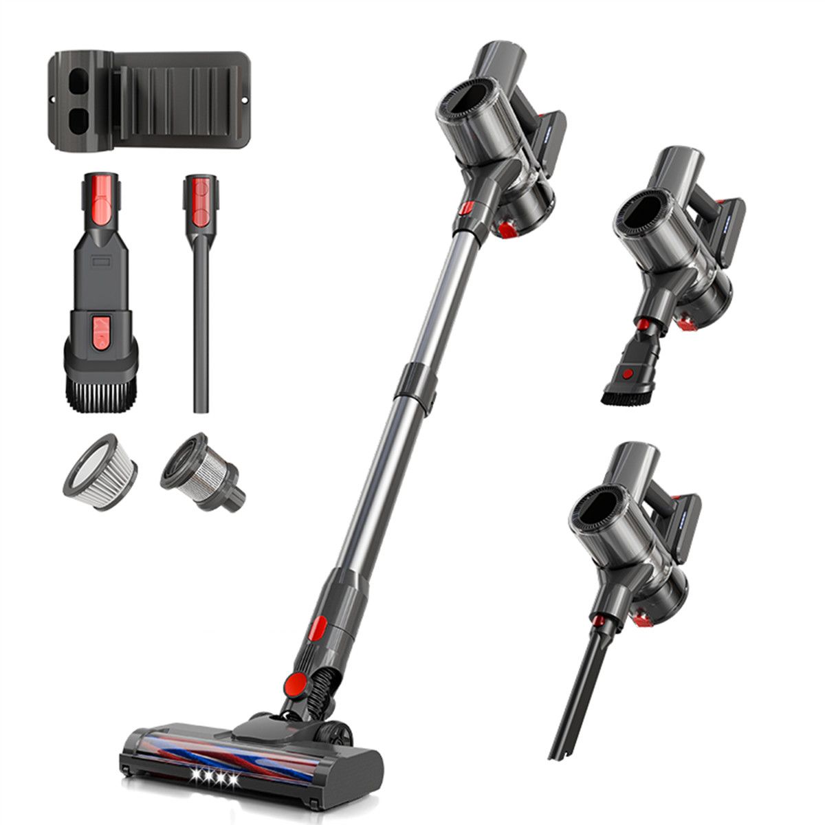 Cordless Vacuum Cleaner, 20KPA Stick Vacuum with LED Display with 40Min Detachable Battery Vacuum Cleaner for Home Hard Floor Car Carpet VC2302-E14820