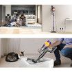 Purple Cordless Vacuum Cleaner, 550W 35Kpa Vacuum Cleaners for Home, Stick Vacuum Cordless with Low Noise, LED Screen, Wall Mount Charging, Rechargeable