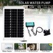 50W DC12V Solar Panel Water Pump Kit with Time Controller Submersible Motor Garden Fountain Decor Pump for Bird Bath