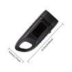 Black Portable Outdoor Multi Functional Solar Charging LED Flashlight Hand Cranked Emergency Light