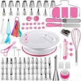 137pcs Cake Decorating Kit with Cake Turntable for Decorating,Pastry Piping Bag,Russian Piping Tips Baking Tools,Cake Baking Supplies for Beginners