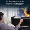 Bluetooth 5.3 Transmitter Receiver for Airplane,Dual Pairing Wireless Adapter with Monitor,3.5mm Aux Works withTV,Car Stereo,Gym,Gaming Consoles