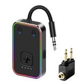 Pro Airplane Bluetooth 5.4 Transmitter for All Headphones aptX LL, Supports 2 Headphones/AirPods, Wireless Audio Adapter for in-Flight,TV,Gym,Tablets