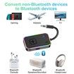 Pro Airplane Bluetooth 5.4 Transmitter for All Headphones aptX LL, Supports 2 Headphones/AirPods, Wireless Audio Adapter for in-Flight,TV,Gym,Tablets