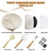 Banneton Basket,9 Inch Banneton Bread Proofing Baskets Sourdough Bread Baking Supplies Kit Proofing Basket Round Proofing Bowls Handmade Rattan Baskets