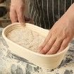 Banneton Bread Proofing Basket Banneton Basket Set Sourdough Proofing Basket Round Proofing Bowls Handmade Rattan Baskets and Liners (Oval 10inch set of 2)