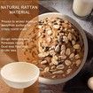Banneton Bread Proofing Basket,Banneton Basket Set of 2,9 inch Sourdough Proofing Basket Round Proofing Bowls Handmade Rattan Baskets and Liners
