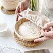 Banneton Bread Proofing Basket,Banneton Basket Set of 2,9 inch Sourdough Proofing Basket Round Proofing Bowls Handmade Rattan Baskets and Liners