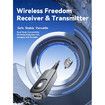 Bluetooth 5.1 Aux Adapter Receiver and Transmitter Rechargeable for Airpods Headphones Speaker, 3.5mm Aux Audio Jack Adapter
