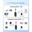Bluetooth Transmitter Receiver, 3.5MM to Bluetooth 5.3 Transmitter, 2 in 1 Airplane Bluetooth Adapter for Headphone, TV