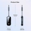 Bluetooth 5.4 Airplane Transmitter Adapter for Supports 2 Headphones, AirPods, 2 in 1 Wireless Bluetooth 3.5mm Aux Audio Transmitter, Receiver