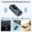 Bluetooth 5.4 Audio Transmitter Receiver, 4 in 1 Wireless Transmitter Adapter, Low Latency, HD Screen, TF Card Aux Adapter for Airplane, Car, Laptop, Radio