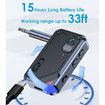 Bluetooth AUX Adapter for Car, Bluetooth Transmitter Receiver, Bluetooth Transmitter for TV, Airplane, Headphones, Bluetooth Receiver