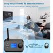 Bluetooth Transmitter for TV Dual Headphones, Bluetooth Adapter for TV LCD Display Adjustable Volume, Wireless Receiver for Home Stereo, 3.5mm, Optical, TF Card to Bluetooth Music Audio Transmitter