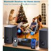 Bluetooth Transmitter for TV Dual Headphones, Bluetooth Adapter for TV LCD Display Adjustable Volume, Wireless Receiver for Home Stereo, 3.5mm, Optical, TF Card to Bluetooth Music Audio Transmitter