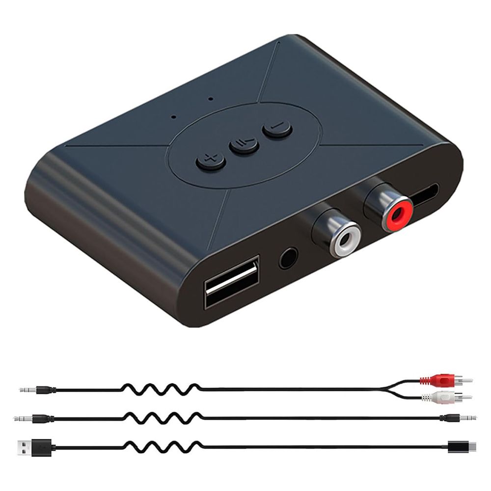 Bluetooth 5.3 Audio Receiver Wireless RCA Bluetooth Adapter for Stereo Wireless Audio Receiver, Bluetooth to Aux, USB Flash Drive