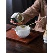 Matcha Set,Match Bowl with Spout and Whisk,15 OZ,Matcha Scoop,Matcha Whisk Stand (Chasen Holder) - 4pc Perfect Matcha Kit for Matcha Tea Ceremony (White)