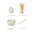 Matcha Set,Match Bowl with Spout and Whisk,15 OZ,Matcha Scoop,Matcha Whisk Stand (Chasen Holder) - 4pc Perfect Matcha Kit for Matcha Tea Ceremony (Green)