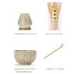 Matcha Set,Match Bowl with Spout and Whisk,15 OZ,Matcha Scoop,Matcha Whisk Stand (Chasen Holder) - 4pc Perfect Matcha Kit for Matcha Tea Ceremony (Mottled)