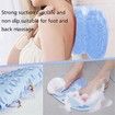 Shower Foot and Back Scrubber Mat, Wall Mounted Shower Foot Scrubber with Suction Cups, Massage Foot Cleaner for Shower (Blue)