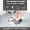 Shower Foot and Back Scrubber Mat, Wall Mounted Shower Foot Scrubber with Suction Cups, Massage Foot Cleaner for Shower (Gray)