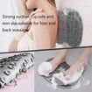Shower Foot and Back Scrubber Mat, Wall Mounted Shower Foot Scrubber with Suction Cups, Massage Foot Cleaner for Shower (Gray)