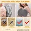 Shower Foot and Back Scrubber Mat, Wall Mounted Shower Foot Scrubber with Suction Cups, Massage Foot Cleaner for Shower (Gray)