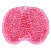Shower Foot and Back Scrubber Mat, Wall Mounted Shower Foot Scrubber with Suction Cups, Massage Foot Cleaner for Shower (Pink)
