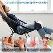 Knee Massager with Heat, Cordless Knee Massager with 3 Heating Levels, Knee Massager with Large LED Screen, Adjustable Straps and Timer