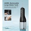 Portable Water Flosser for Teeth Cleaning, 5 Jet Tips, 4 Cleaning Modes, 1500mAh Rechargeable Battery, 260ml Water Tank, IPX7 for Braces, White
