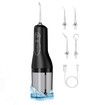 Portable Water Flosser for Teeth Cleaning, 5 Jet Tips, 4 Cleaning Modes, 1500mAh Rechargeable Battery, 260ml Water Tank, IPX7 for Braces, White