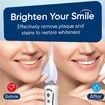 Cordless Water Dental Flosser, Portable Oral Irrigator with Tongue Brush, 4 Nozzles, Rechargeable, IPX7 Waterproof, White