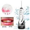 Cordless Water Dental Flosser, Portable Oral Irrigator with Tongue Brush, 4 Nozzles, Rechargeable, IPX7 Waterproof, White