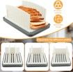 Bread Slicer With Crumb Catcher Tray,Bread Cutter Slicer For Homemade Bread,Adjustable Foldable Bread Slicer For Homemade Bread Loaf