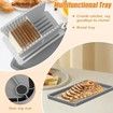 Bread Slicer With Crumb Catcher Tray,Bread Cutter Slicer For Homemade Bread,Adjustable Foldable Bread Slicer For Homemade Bread Loaf