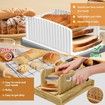 Bread Slicer With Crumb Catcher Tray,Bread Cutter Slicer For Homemade Bread,Adjustable Foldable Bread Slicer For Homemade Bread Loaf