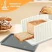 Bread Slicer With Crumb Catcher Tray,Bread Cutter Slicer For Homemade Bread,Adjustable Foldable Bread Slicer For Homemade Bread Loaf