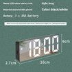 White RGB Color Changing Electronic Clock Multifunctional Alarm Clock with Large Screen Creative for Students