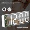White RGB Color Changing Electronic Clock Multifunctional Alarm Clock with Large Screen Creative for Students