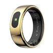 Smart Ring Tracker for Women & Men, Fitness Ring with Sleep & Motion Tracking, Touch Control,Compatible with iOS & Android (Gold,12#)