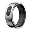 Smart Ring Tracker for Women & Men, Fitness Ring with Sleep & Motion Tracking, Touch Control,Compatible with iOS & Android (Silver,8#)