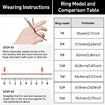 Smart Ring Tracker for Women & Men, Fitness Ring with Sleep & Motion Tracking, Touch Control,Compatible with iOS & Android (Silver,8#)
