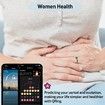 Smart Ring Tracker for Women & Men, Fitness Ring with Sleep & Motion Tracking, Touch Control,Compatible with iOS & Android (Silver,8#)