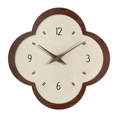12 Inch French Crystal-Faced Wooden Wall Clock Silent, Elegant for Living Room ZSH018